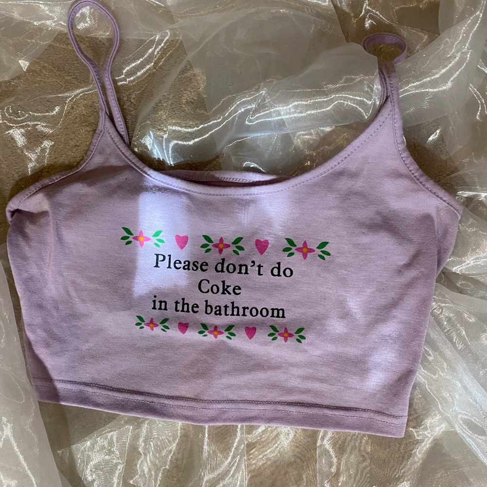 Cute funky tank crop top